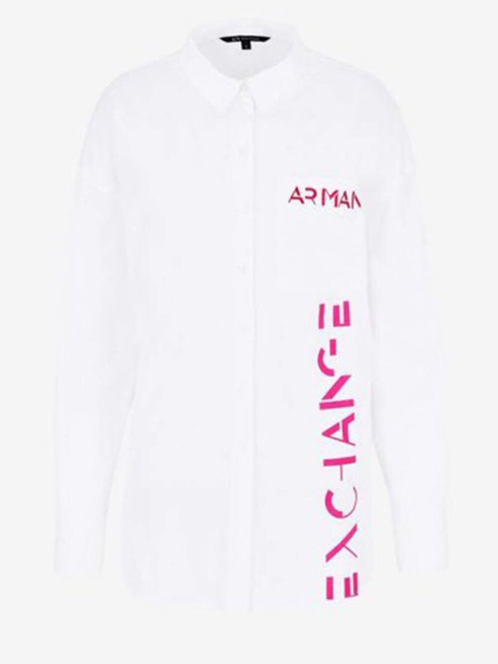 Armani Exchange White Long Sleeve Button-Up Shirt